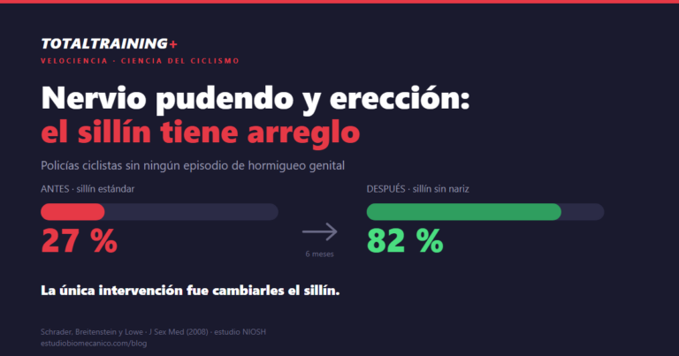 Nervio pudendo y disfunción eréctil en el ciclista: qué dice la ciencia
